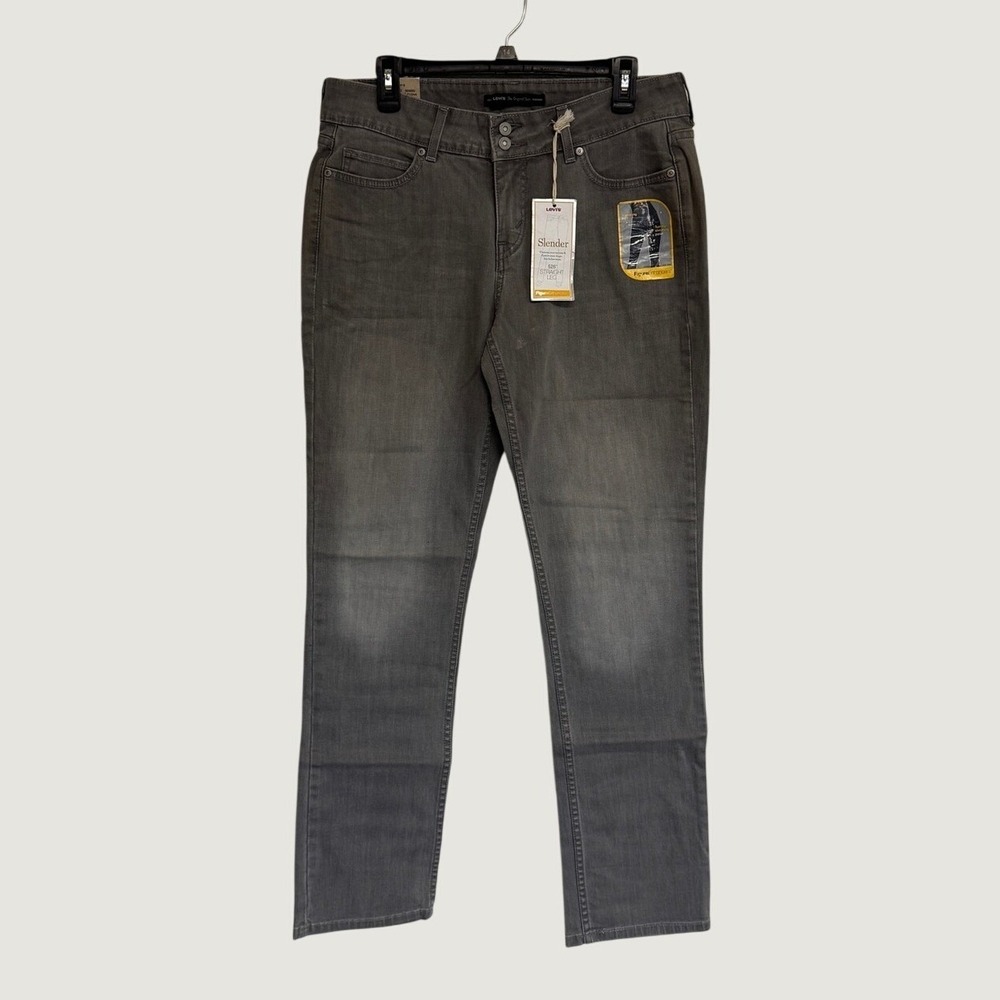 Levi's New Women's Size 12 32X31 Gray Denim Slender Straight Leg 526 Jeans